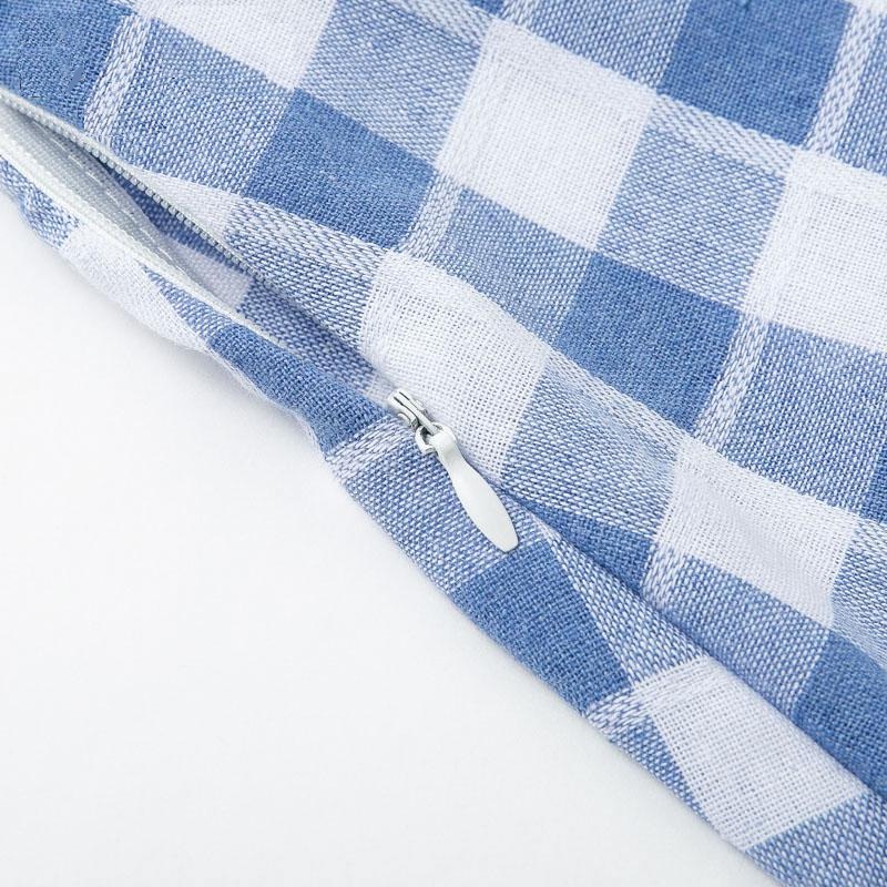 Casual Plaid Spaghetti Strap High Street V Neck Sundress - Image 11