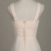 Chiffon Flower Crewneck A Line Long Wedding Party Bridesmaid Dress - Image 10