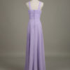 Chiffon Flower Crewneck A Line Long Wedding Party Bridesmaid Dress - Image 16