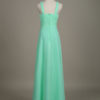 Chiffon Flower Crewneck A Line Long Wedding Party Bridesmaid Dress - Image 20
