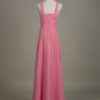 Chiffon Flower Crewneck A Line Long Wedding Party Bridesmaid Dress - Image 22
