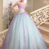 Color Block Floor-Length Beading Ball Quinceanera Dress - Image 2