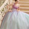 Color Block Floor-Length Beading Ball Quinceanera Dress - Image 5