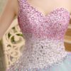 Color Block Floor-Length Beading Ball Quinceanera Dress - Image 6