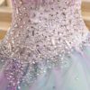 Color Block Floor-Length Beading Ball Quinceanera Dress - Image 7
