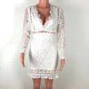 Deep V-neck Backless Ruffle Bodycon Mini Party Dress - Image 15