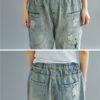 Drop Crotch Holes Loose Casual Jeans Capris - Image 10