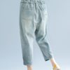 Drop Crotch Holes Loose Casual Jeans Capris - Image 2