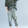 Drop Crotch Holes Loose Casual Jeans Capris - Image 4