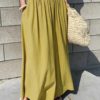 Elastic Waist Cotton Loose Wide Leg Pants with Pockets - Image 3