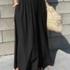 Elastic Waist Cotton Loose Wide Leg Pants with Pockets - Image 5