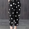 Elastic Waist Polka Dot Side Pockets Harem Pants - Image 7