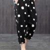 Elastic Waist Polka Dot Side Pockets Harem Pants - Image 9