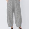 Elastic Waist Striped Wide Legged Casual Loose Pants