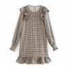 Elegant Fashion Plaid Print Loose Mini Dress - Image 2