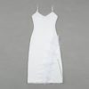 Elegant Sexy V Neck Feathers Party Bodycon Dress - Image 4