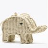 Elephant Cartoon Straw Mini Cute Casual Bag