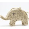 Elephant Cartoon Straw Mini Cute Casual Bag - Image 4
