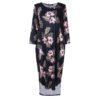 Floral Print Casual Sleeve Midi Dress with Pockets
