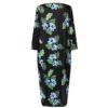 Floral Print Casual Sleeve Midi Dress with Pockets - Image 4