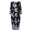 Floral Print Casual Sleeve Midi Dress with Pockets - Image 5