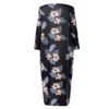 Floral Print Casual Sleeve Midi Dress with Pockets - Image 6