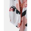 Floral Print V-neck Long Sleeve Backless Causal Dress - Image 5
