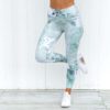 High Waist Floral Printed Yoga Pants - Image 5
