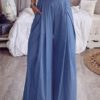 High Waist Trousers Casual Loose Wide Leg Pants with Pockets - Image 2