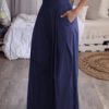 High Waist Trousers Casual Loose Wide Leg Pants with Pockets - Image 5