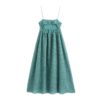 Hollow Out Backless Flower A Line Party Dress - Image 3