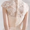 Cap Sleeve Bow Sash Illusion Organza Cocktail Dress - Image 7
