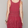 Lace Patchwork O-neck Polka Dot Hollow Sleeveless Mini Dress - Image 3