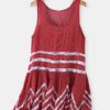 Lace Patchwork O-neck Polka Dot Hollow Sleeveless Mini Dress
