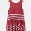 Lace Patchwork O-neck Polka Dot Hollow Sleeveless Mini Dress - Image 4