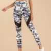 Leggings For Women Shaping Polyester Cut Out Camouflage Leggings