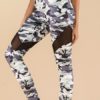 Leggings For Women Shaping Polyester Cut Out Camouflage Leggings - Image 4