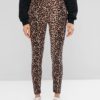 Leopard Print Skinny Streetwear Pants Trouses - Image 2