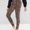 Leopard Print Skinny Streetwear Pants Trouses