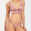 Lingerie Bras Polyester Lace Up 2-Piece Swimsuit