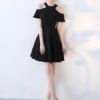 Cold Shoulder Cut Out A Line Cross Back Cocktail Dresses - Image 2