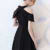 Cold Shoulder Cut Out A Line Cross Back Cocktail Dresses - Image 6