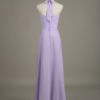 Long Halter Backless Cut Out Ruched Chiffon A Line Wedding Party Bridesmaid Dress - Image 12