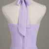 Long Halter Backless Cut Out Ruched Chiffon A Line Wedding Party Bridesmaid Dress - Image 13