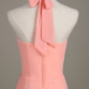 Long Halter Backless Cut Out Ruched Chiffon A Line Wedding Party Bridesmaid Dress - Image 18