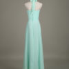Long Halter Backless Cut Out Ruched Chiffon A Line Wedding Party Bridesmaid Dress - Image 20