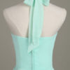 Long Halter Backless Cut Out Ruched Chiffon A Line Wedding Party Bridesmaid Dress - Image 22