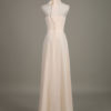 Long Halter Backless Cut Out Ruched Chiffon A Line Wedding Party Bridesmaid Dress - Image 4