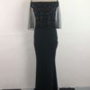Maxi Dresses 3/4 Length Sleeves Bateau Neck Studded Layered Polyester Long Dress - Image 4