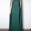 Maxi Dresses Geometric Bateau Neck Studded Layered Polyester Floor Length Dress - Image 6